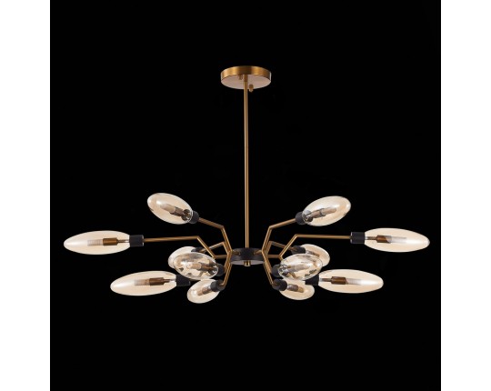 SL1174.303.12 Люстра потолочная ST-Luce Латунь/Коньячный G9 12*5W