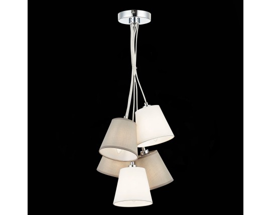 SLE300403-05 Светильник подвесной Хром/Белый, Серый E14 5*40W