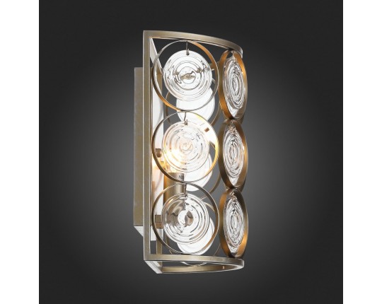 SL1105.201.02 Светильник настенный ST-Luce Золотистый с патиной/Золотистый, Прозрачный E14 2*60W