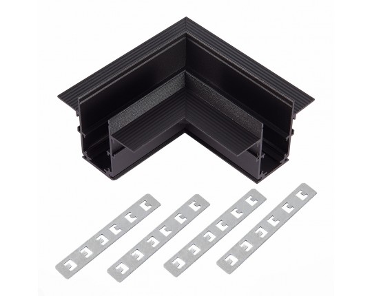 ST007.429.12 Угол-соединитель для встраиваемого магнитного шинопровода под ГКЛ 12мм ST-Luce Черный