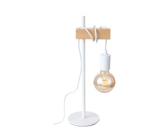 SL1142.504.01 Прикроватная лампа Белый, Светлое дерево E27 1*60W