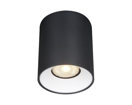 ST167.452.01 Светильник потолочный Черный GU10 1*50W IP20 D80xH95 220V Без ламп