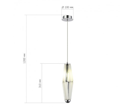 SL1242.153.01 Светильник подвесной ST-Luce Хром/Молочный G9 1*5W 4000K