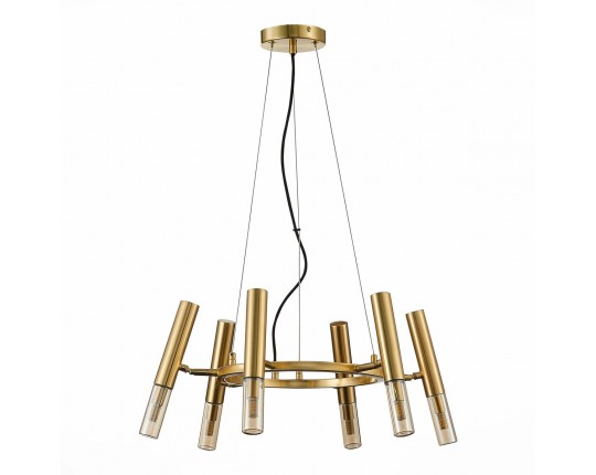 SL1236.203.06 Люстра подвесная ST-Luce Золотистый/Коньячный, Золотистый G9 LED 6*5W
