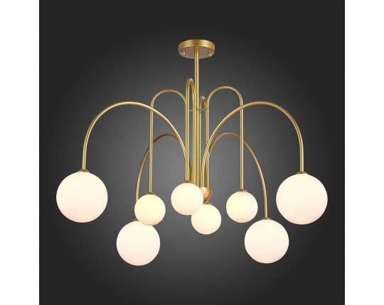 SL1204.202.08 Люстра потолочная ST-Luce Золотистый/Белый G9 8*5W