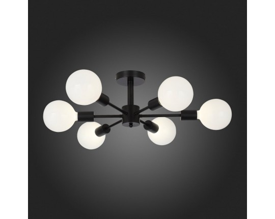 SL419.402.06 Светильник потолочный Черный E27 6*60W