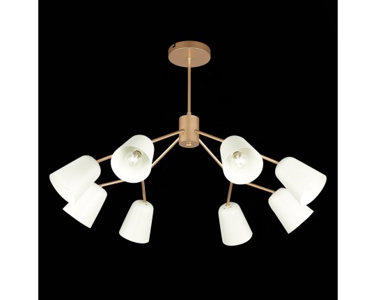 SLE155902-08 Светильник потолочный Золотистый/Белый E14 8*40W