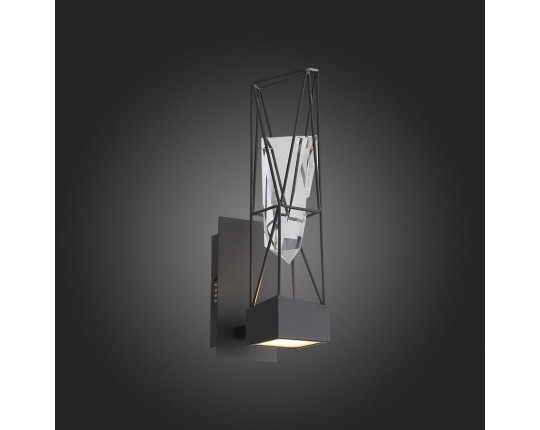 SL815.301.01 Бра ST-Luce Серый графит/Серый графит, Прозрачный LED 1*6W 4000K