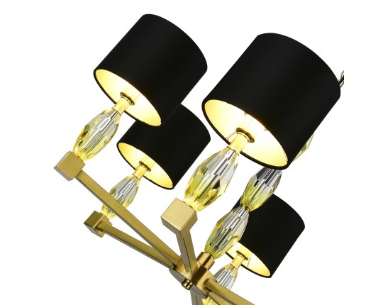 SL1759.303.06 Люстра подвесная ST-Luce Латунь/Черный E14 6*40W