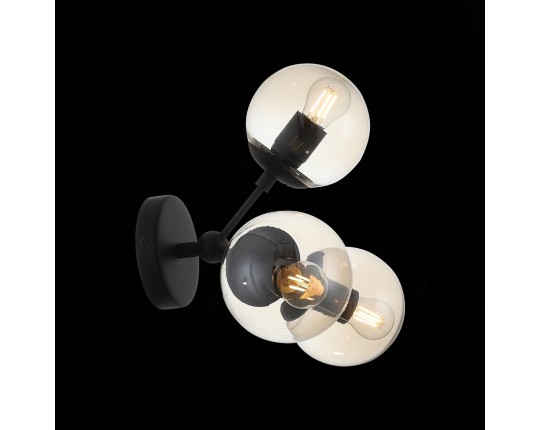 SL549.411.03 Бра ST-Luce Черный/Янтарный E27 3*40W