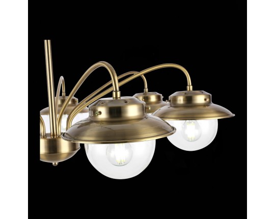 SLE110102-07 Светильник потолочный Античная бронза/Прозрачный E14 7*40W