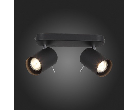 SL597.401.02 Спот ST-Luce Черный, Хром/Черный GU10 LED 2*3W