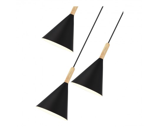 SLE1255-423-03 Светильник подвесной Черный/Черный E27 3*40W