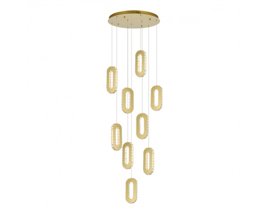 SL6506.203.09 Светильник подвесной ST-Luce Золотистый/Золотистый, Прозрачный LED 9*9W 3000K