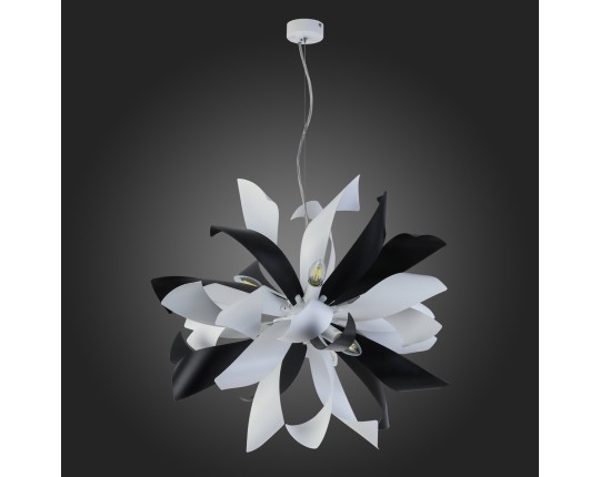 SL453.453.06E Люстра подвесная ST-Luce Черный, Белый/Черный, Белый E14 6*40W