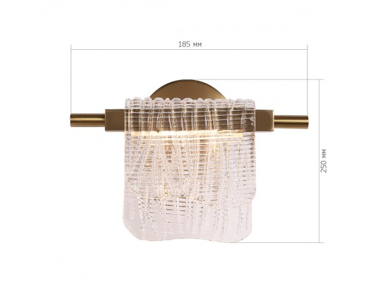 SL6021.201.06 Светильник настенный ST-Luce золотистый/прозрачный LED 1*6W 3000K