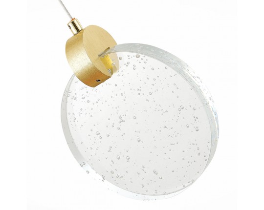 SL6104.203.01 Подвес ST-Luce Золотистый/Прозрачный,С пузырьками воздуха LED 1*3W 3000K