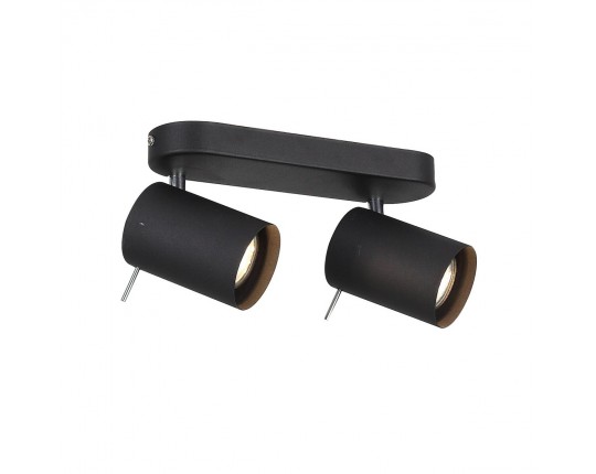 SL597.401.02 Спот ST-Luce Черный, Хром/Черный GU10 LED 2*3W