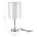 SLE107304-01 Прикроватная лампа Никель/Белый E14 1*40W