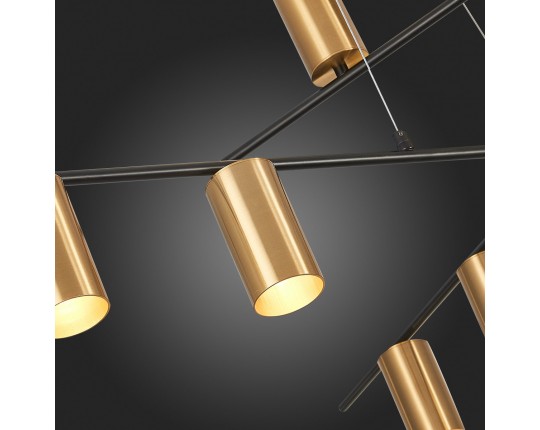 SL1206.402.12 Светильник потолочный ST-Luce Черный/Латунь GU10 12*7W