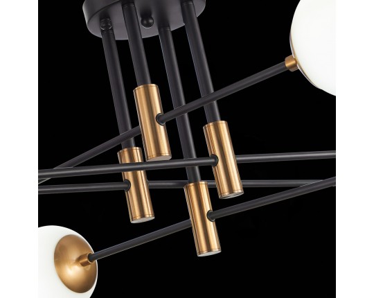 SL1203.402.08 Люстра потолочная ST-Luce Бронза,Черный/Белый E27 8*40W