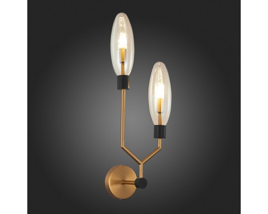 SL1174.301.02 Бра ST-Luce Латунь/Коньячный G9 2*5W