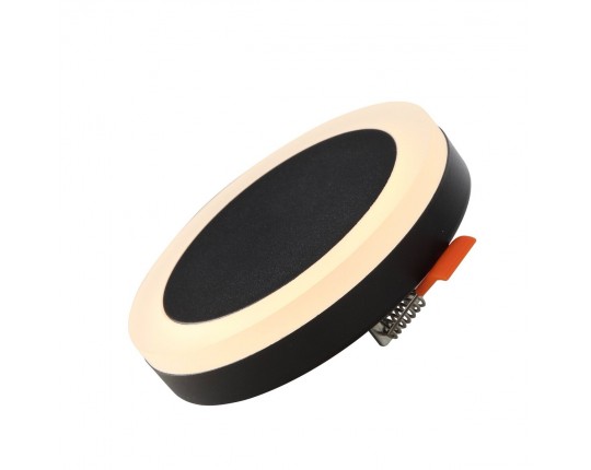 ST104.402.06 Светильник встраиваемый Черный LED 1*6W 3000K 468Lm Ra>80 120° IP20 D110xH20 170-240V