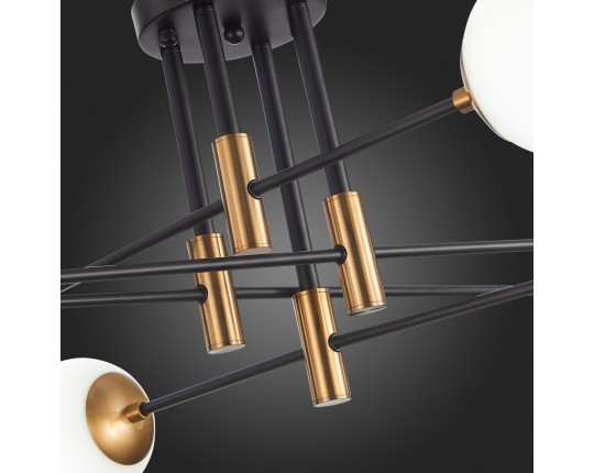 SL1203.402.08 Люстра потолочная ST-Luce Бронза,Черный/Белый E27 8*40W