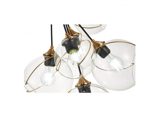 SLE103103-06 Светильник подвесной Золотистый/Прозрачный E27 6*60W