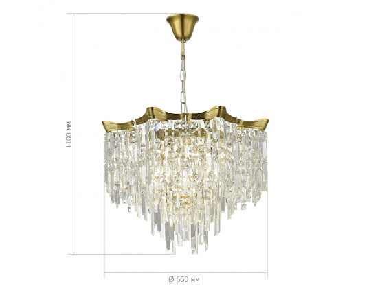 SL1659.303.10 Светильник подвесной ST-Luce Латунь/Прозрачный E14 10*60W