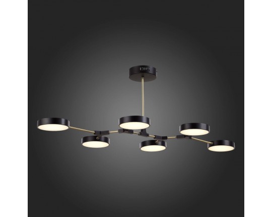 SLE6004-402-06 Светильник потолочный Черный, Латунь/Черный LED 6*10W