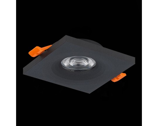 ST205.418.01 Св-к встр. Черный GU10 1*50W  L94xW94xH27 220V Без ламп