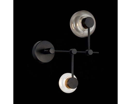 SL6005.401.02 Светильник настенный ST-Luce Черный/Дымчатый, Прозрачный LED 2*3W 3000K