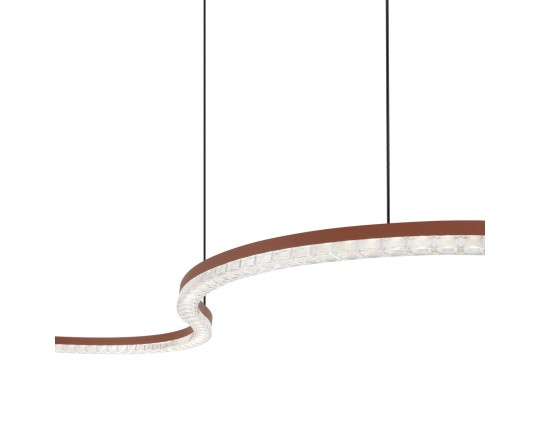 SL1018.603.01 Светильник подвесной ST-Luce терракотовый/прозрачный LED 1*65W 4000K