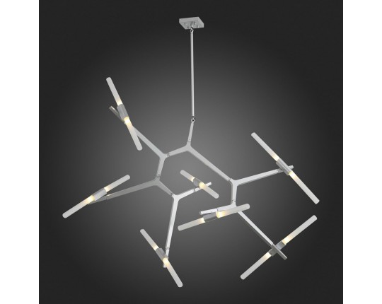SL947.102.14 Люстра потолочная ST-Luce Серебристый/Белый G9 14*5W