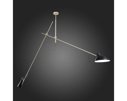 SL1803.203.02 Светильник подвесной ST-Luce Черный+Золото/Черный E27 2*60W