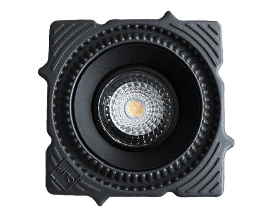 ST753.438.07 Св-к встр. светодиодный в натяжной ПВХ потолок Черный LED 1*7W 3000K 560Lm Ra80 60° IP2