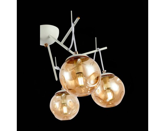 SLE110202-05 Светильник потолочный Белый/Янтарный E14 5*40W