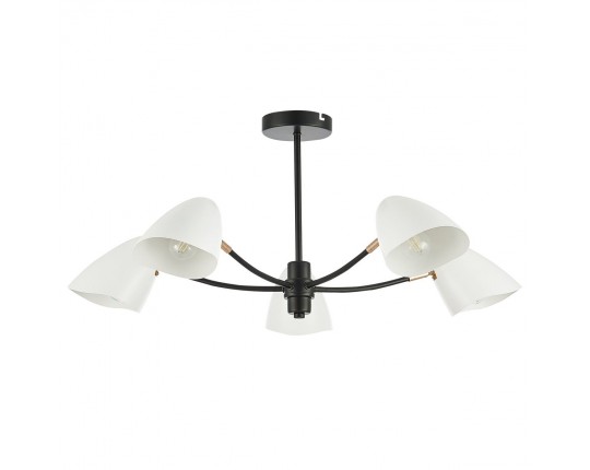 SLE103602-05 Светильник потолочный Черный, Золотой/Белый E14 5*40W