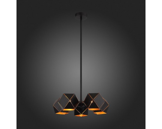 SL258.402.05 Люстра потолочная ST-Luce Черный/Черный, Золото E14 5*40W