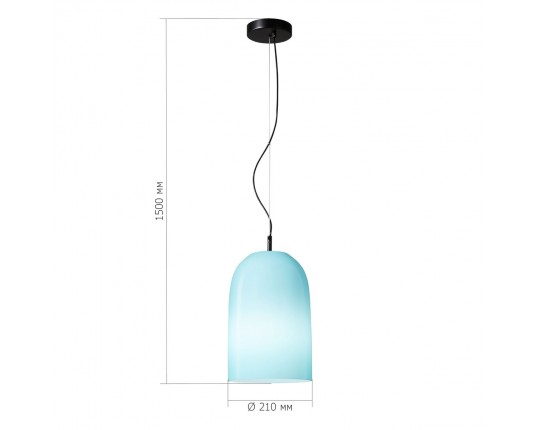 SL2001.403.01 Светильник подвесной ST-Luce Черный/Синий E27 1*60W