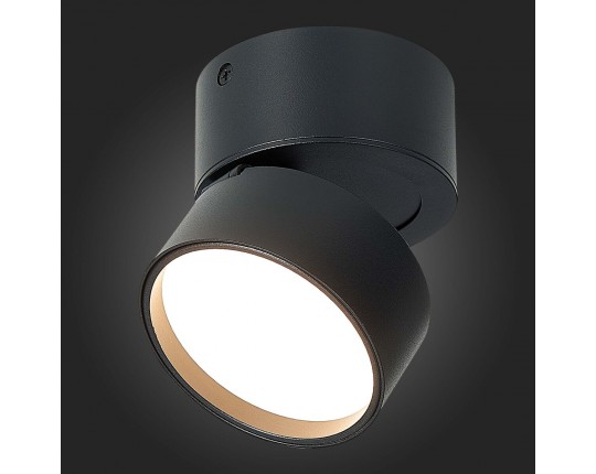 ST651.432.09 Светильник потолочный поворотный Черный LED 1*9W 3000K 720Lm Ra>90 120° IP20 D85xH87 17