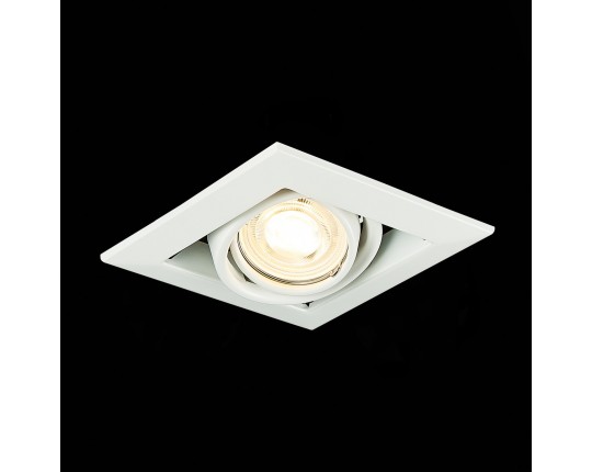 ST250.558.01 Св-к встр. Черный, Белый GU10 1*50W  IP20 L126xW126xH70 220V Без ламп