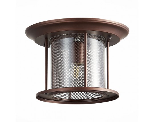 SL080.402.01 Светильник уличный потолочный ST-Luce Темный кофе/Прозрачный, Темный кофе E27 1*60W