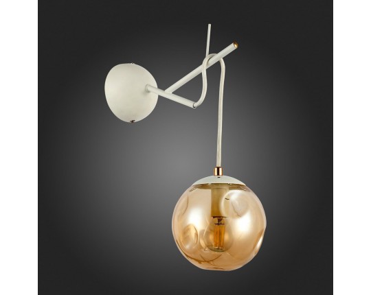 SLE110201-01 Светильник настенный Белый/Янтарный E14 1*40W