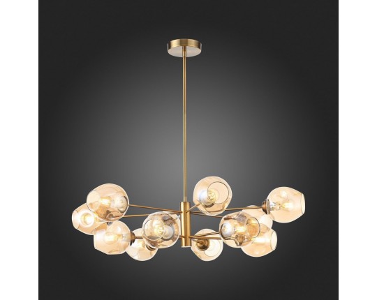 SL1500.203.12 Светильник подвесной ST-Luce Золотистый/Янтарный E14 12*40W