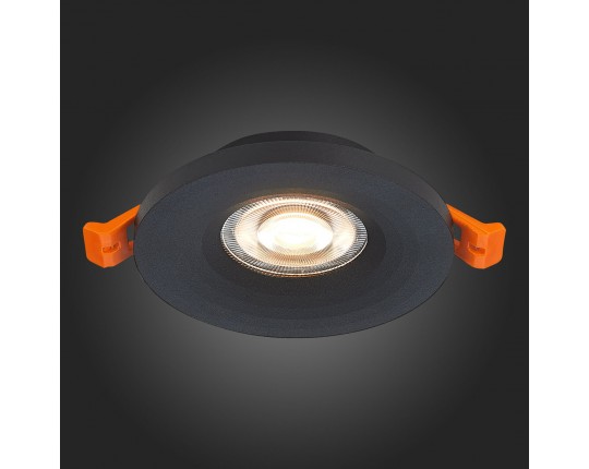 ST205.408.01 Св-к встр. Черный GU10 1*50W  D95xH27 220V Без ламп