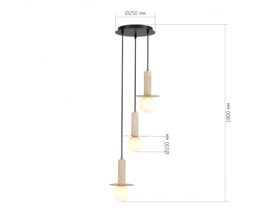 SL1194.303.03 Светильник подвесной ST-Luce латунь/белый G9 3*5W 4000K