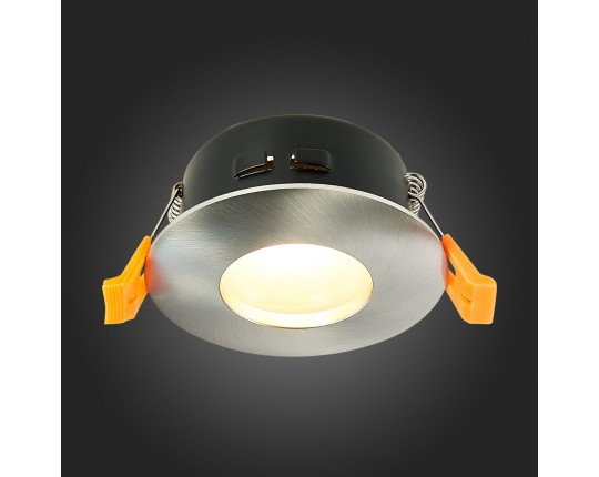 ST213.118.01 Св-к встр. Никель GU10 1*50W  IP44 D84xH50 220V Без ламп