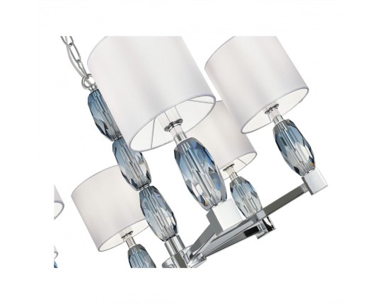 SL1759.103.06 Люстра подвесная ST-Luce Хром, Голубой/Белый E14 6*40W